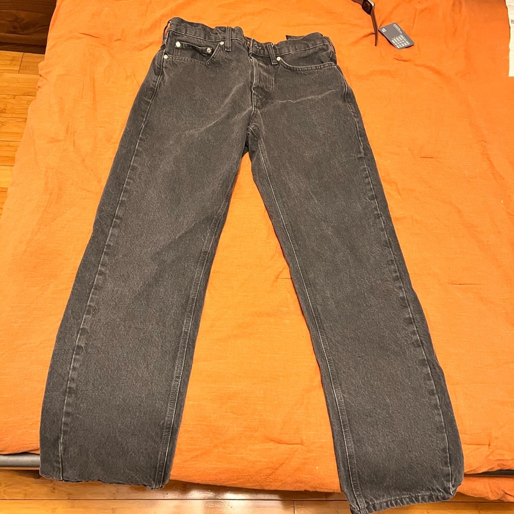 Zara Men's Charcoal Relaxed Jeans